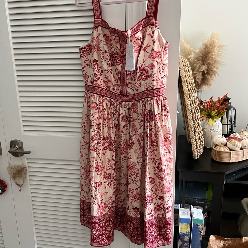 Gal Meets Glam Collection burgundy midi dress Sz 18 Excellent Condition